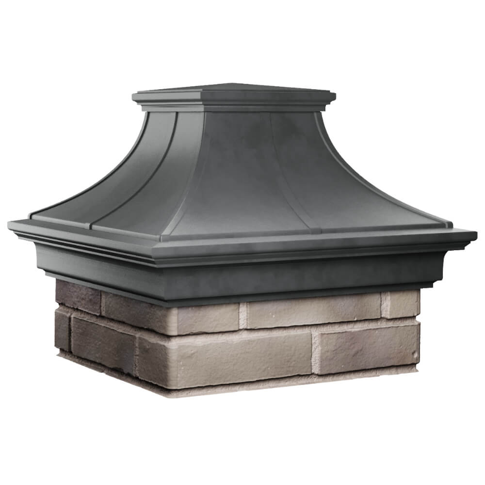 Колпак Zking Монблан Премиум Серый на столб 1.5х1.5 кирпича (385х385мм) в Киржаче фото