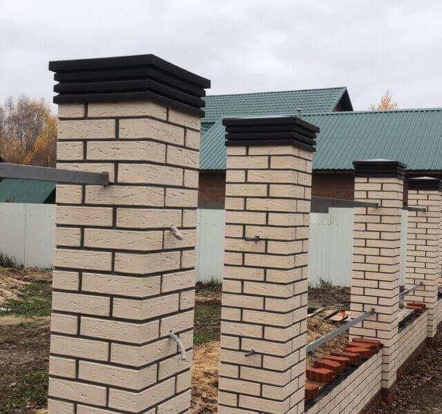 Колпак Zking Бона ХайТек Коричневый на столб 1.5х1.5 кирпича (385х385мм) в Киржаче фото