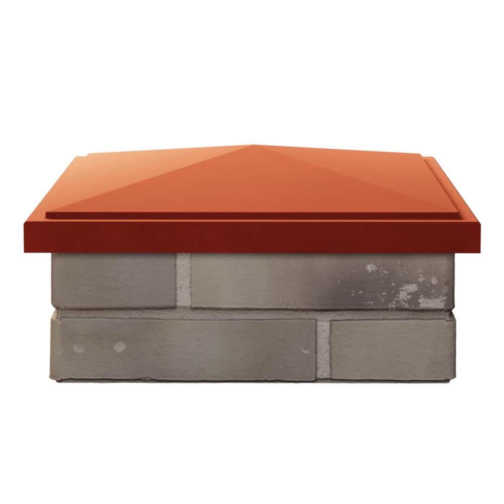 Колпак Zking БонаМоно Красный на столб 1.5х1.5 кирпича (385х385, 400х400мм) Киржач фото