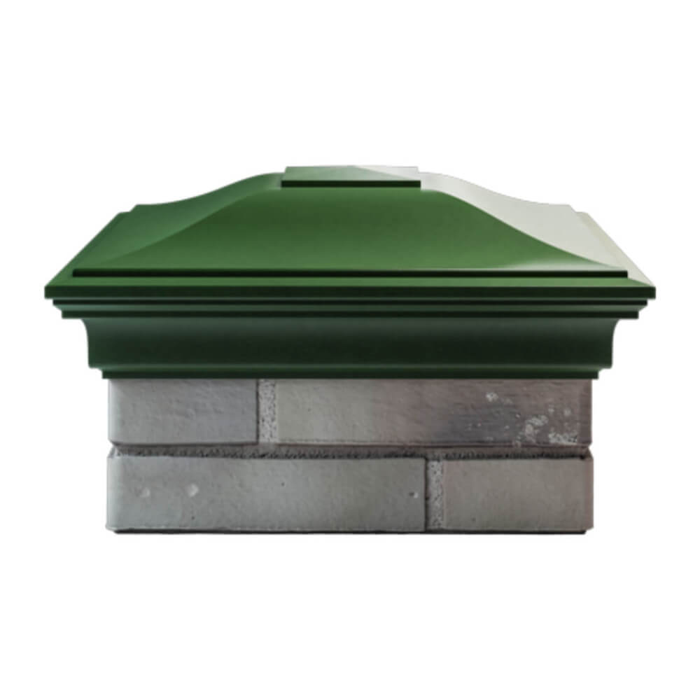 Колпак Zking Монблан Зеленый на столб 1.5х1.5 еврокирпича 0.7НФ (355х355мм) Киржач фото