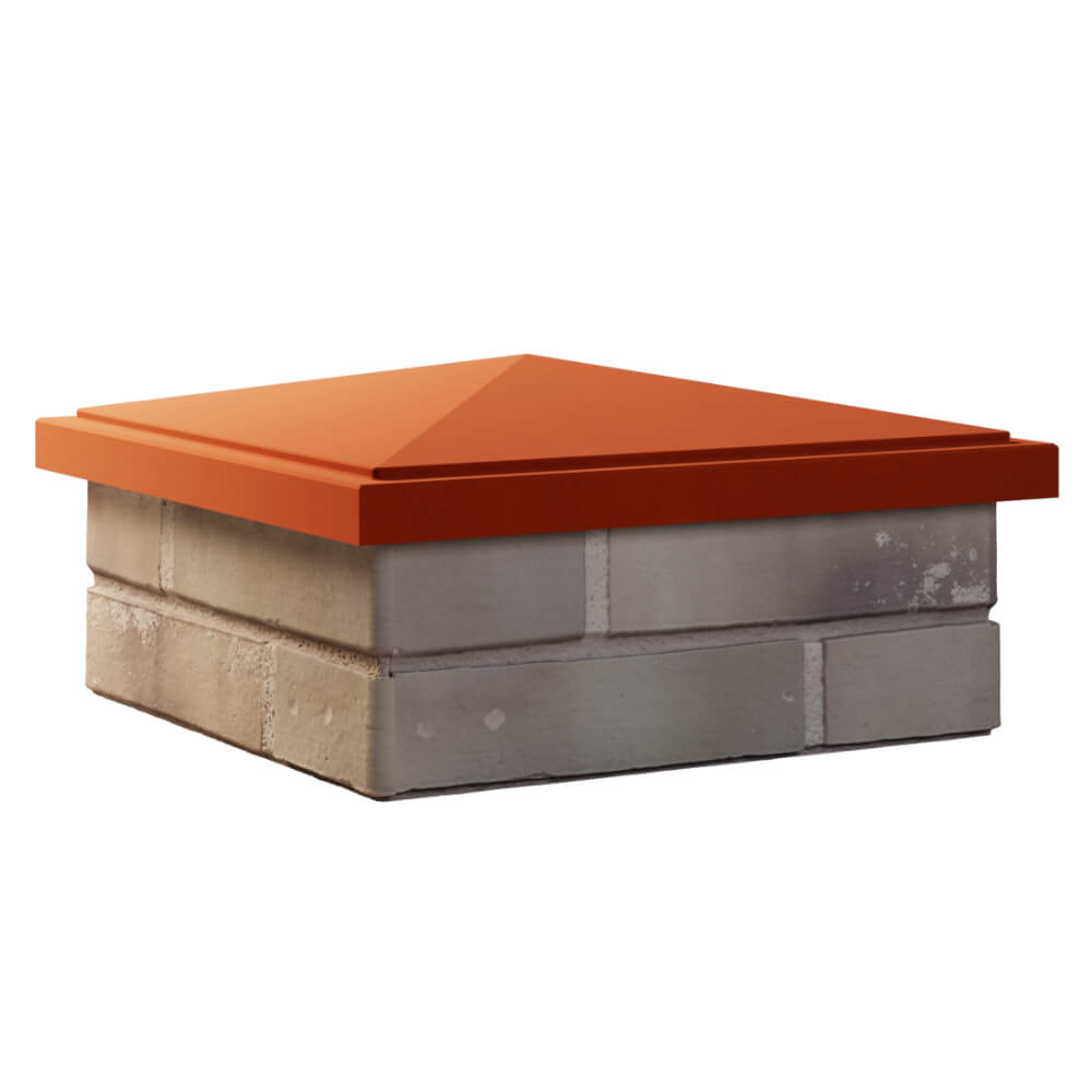 Колпак Zking БонаМоно Красный на столб 1.5х1.5 кирпича (385х385, 400х400мм) в Киржаче фото