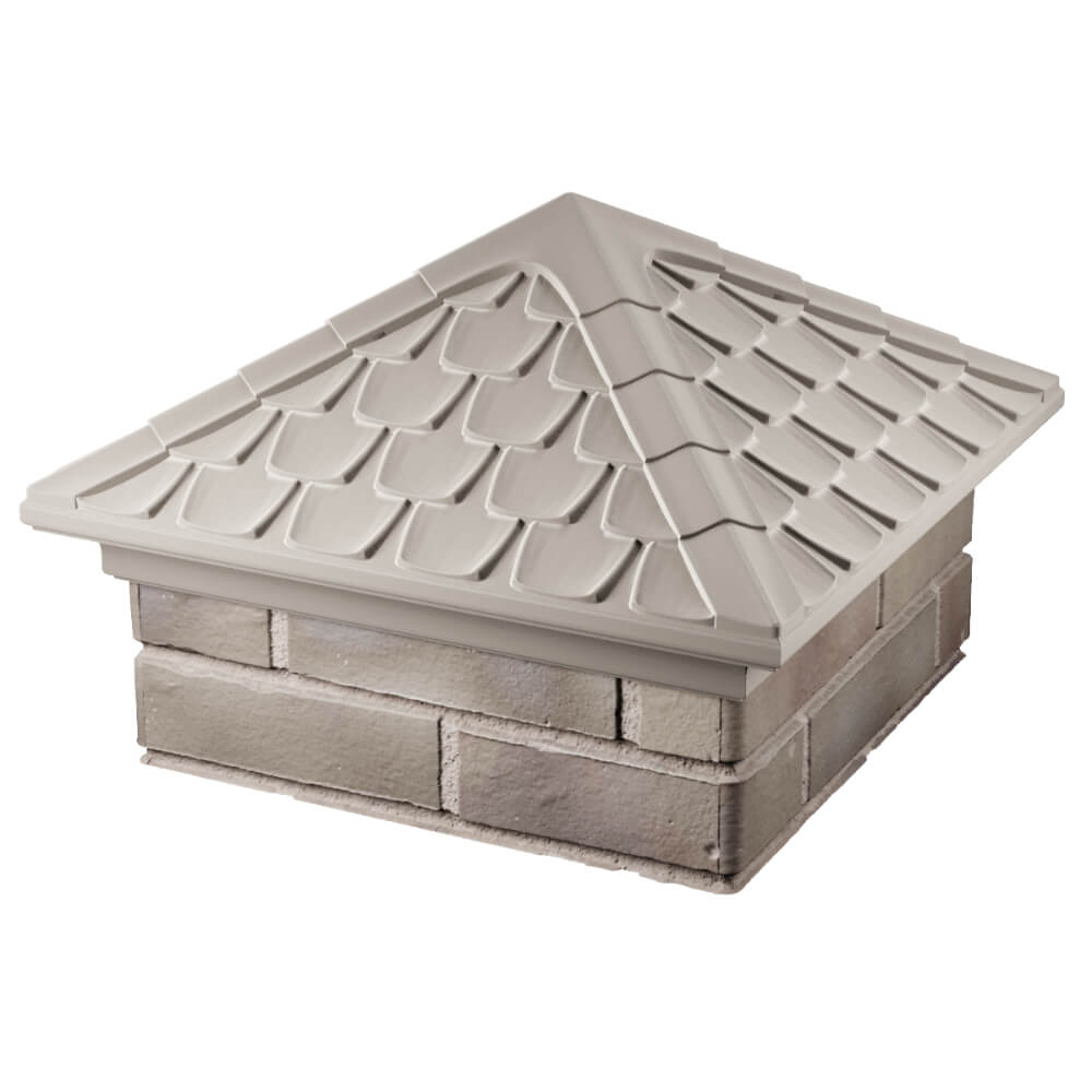 Колпак Zking Эльбрус Бежевый на столб 1.5х1.5 кирпича (385х385мм) в Киржаче фото