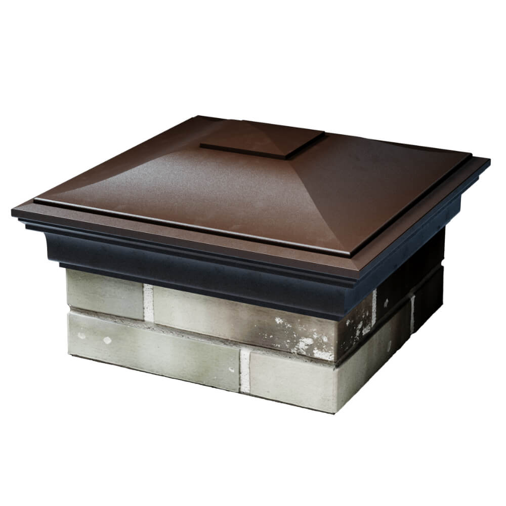 Колпак Zking Монблан Коричневый на столб 1.5х1.5 кирпича (385х385мм) в Киржаче фото