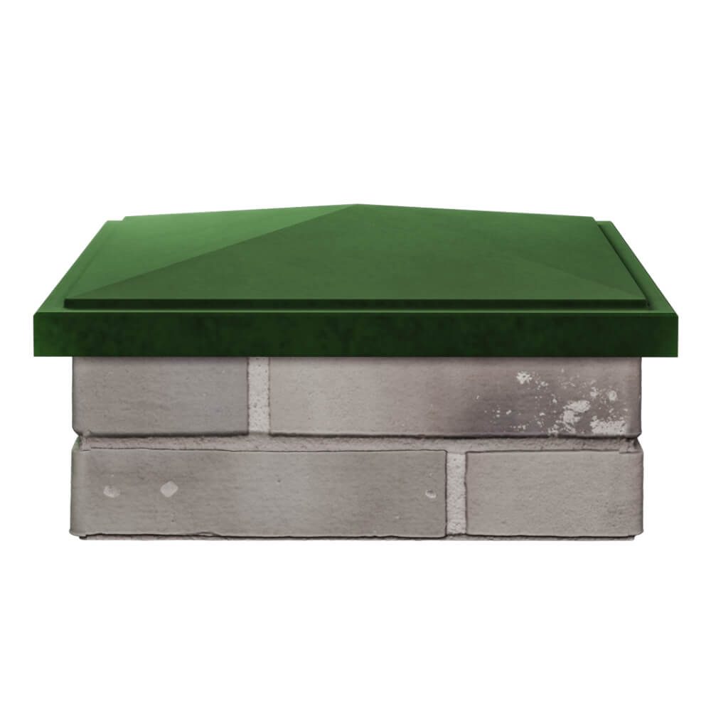 Колпак Zking БонаМоно Зеленый на столб 1.5х1.5 кирпича (385х385, 400х400мм) Киржач фото