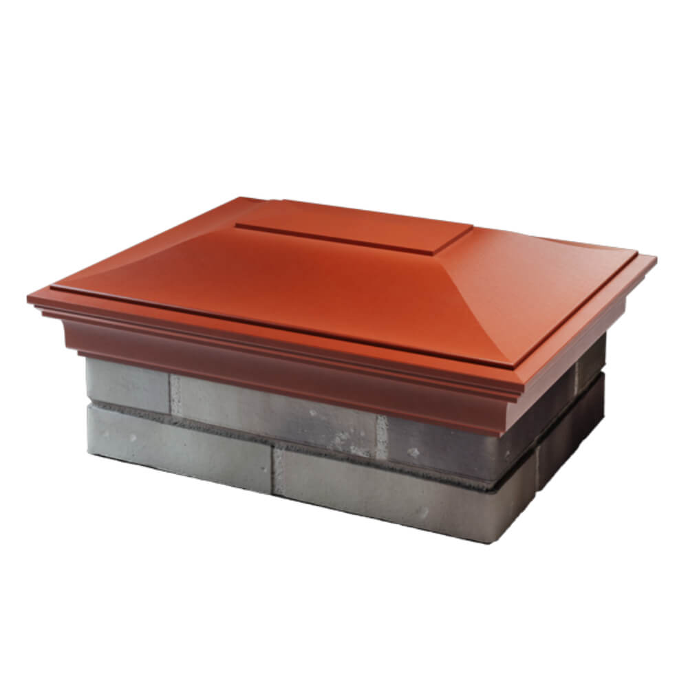 Колпак Zking Монблан Красный на столб 2х1.5 кирпича (515х385мм) в Киржаче фото