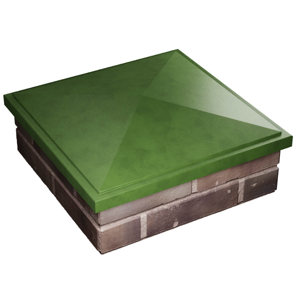 Колпак Zking БонаМоно Зеленый на столб 2х2 кирпича (515х515, 530х530мм) в Киржаче фото