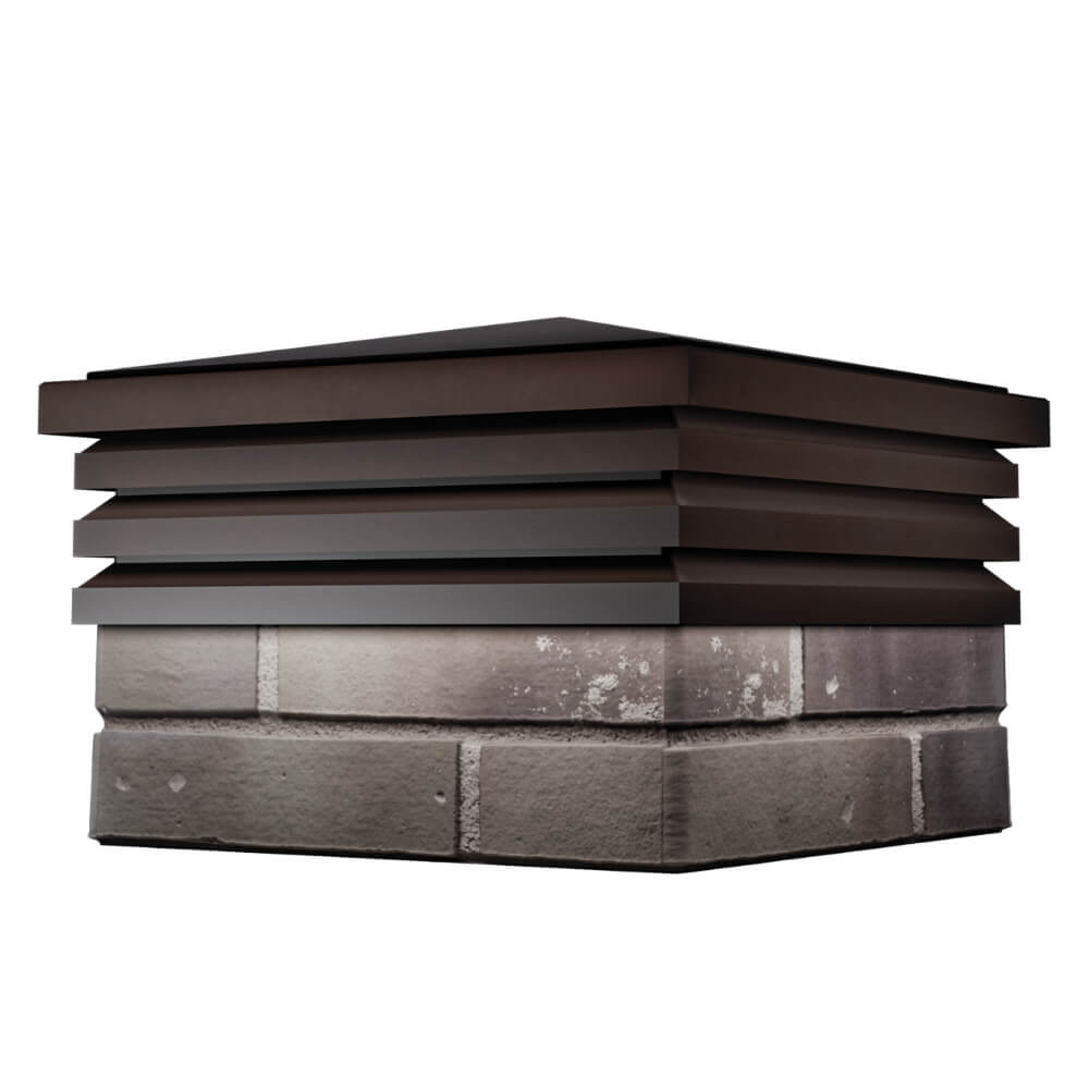 Колпак Zking Бона ХайТек Коричневый на столб 1.5х1.5 кирпича (385х385мм) в Киржаче фото