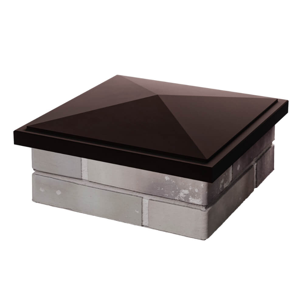 Колпак Zking БонаМоно Коричневый на столб 1.5х1.5 кирпича (385х385, 400х400мм) в Киржаче фото