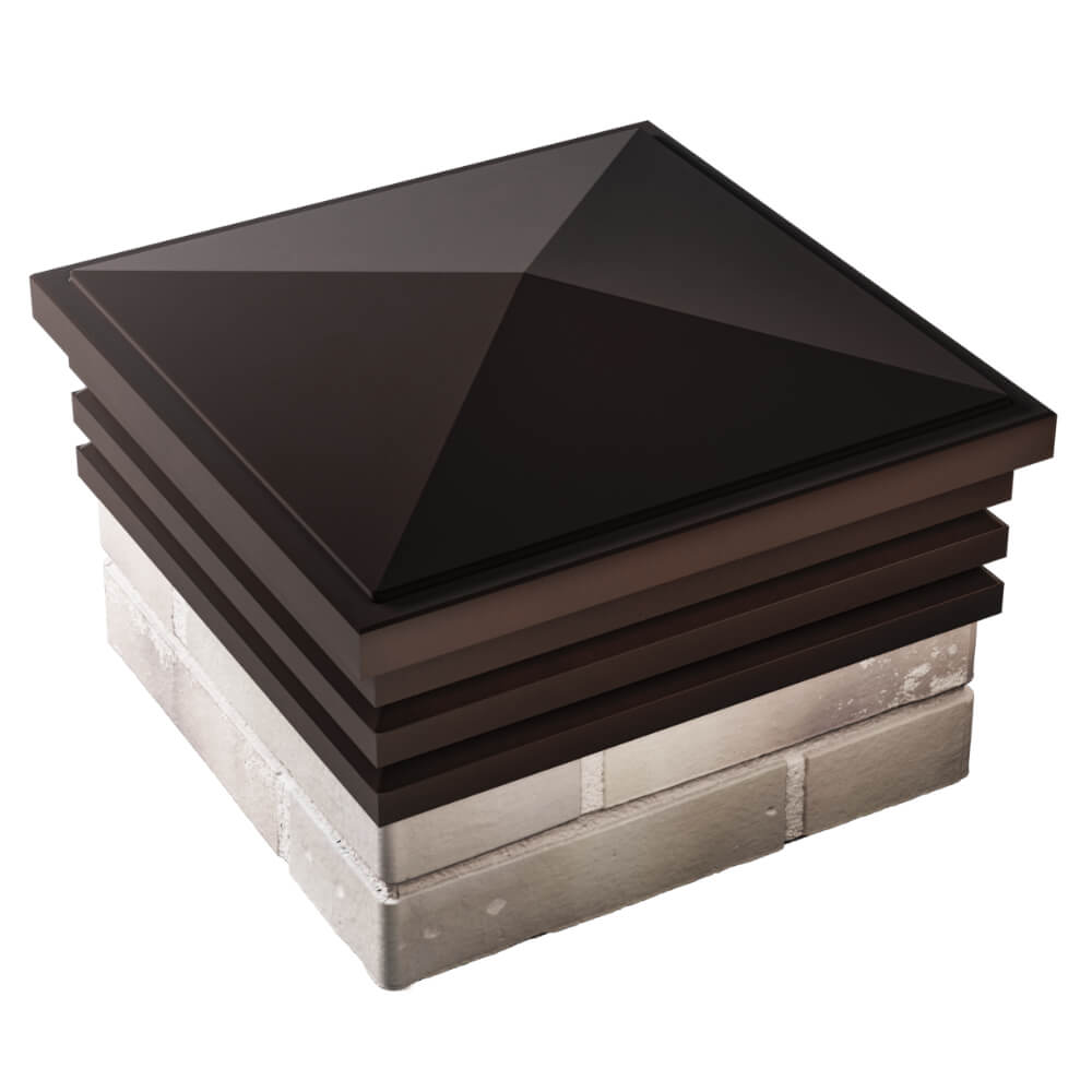 Колпак Zking Бона ХайТек Коричневый на столб 1.5х1.5 кирпича (385х385мм) в Киржаче фото