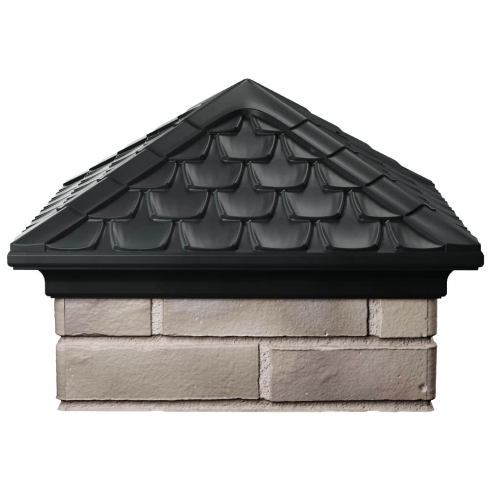 Колпак Zking Эльбрус Черный на столб 1.5х1.5 кирпича (385х385мм) Киржач фото