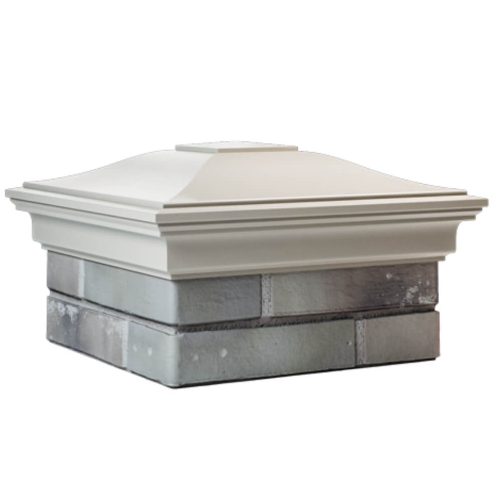 Колпак Zking Монблан Бежевый на столб 1.5х1.5 кирпича (385х385мм) в Киржаче фото