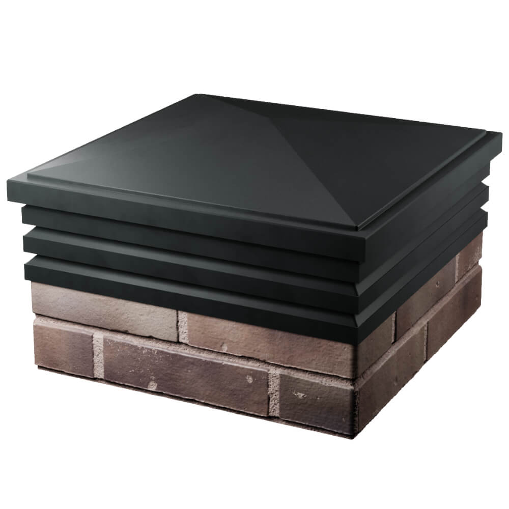 Колпак Zking Бона ХайТек Черный на столб 2х2 кирпича (513х513мм) в Киржаче фото