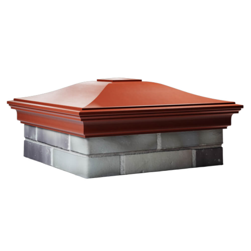 Колпак Zking Монблан Красный на столб 2х2 кирпича (515х515мм) в Киржаче фото