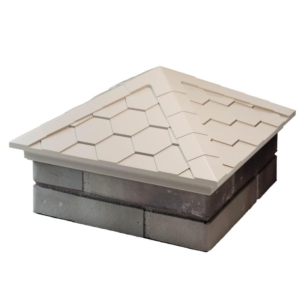 Колпак Zking Эверест Бежевый на столб 1.5х1.5 кирпича (390х390мм) в Киржаче фото