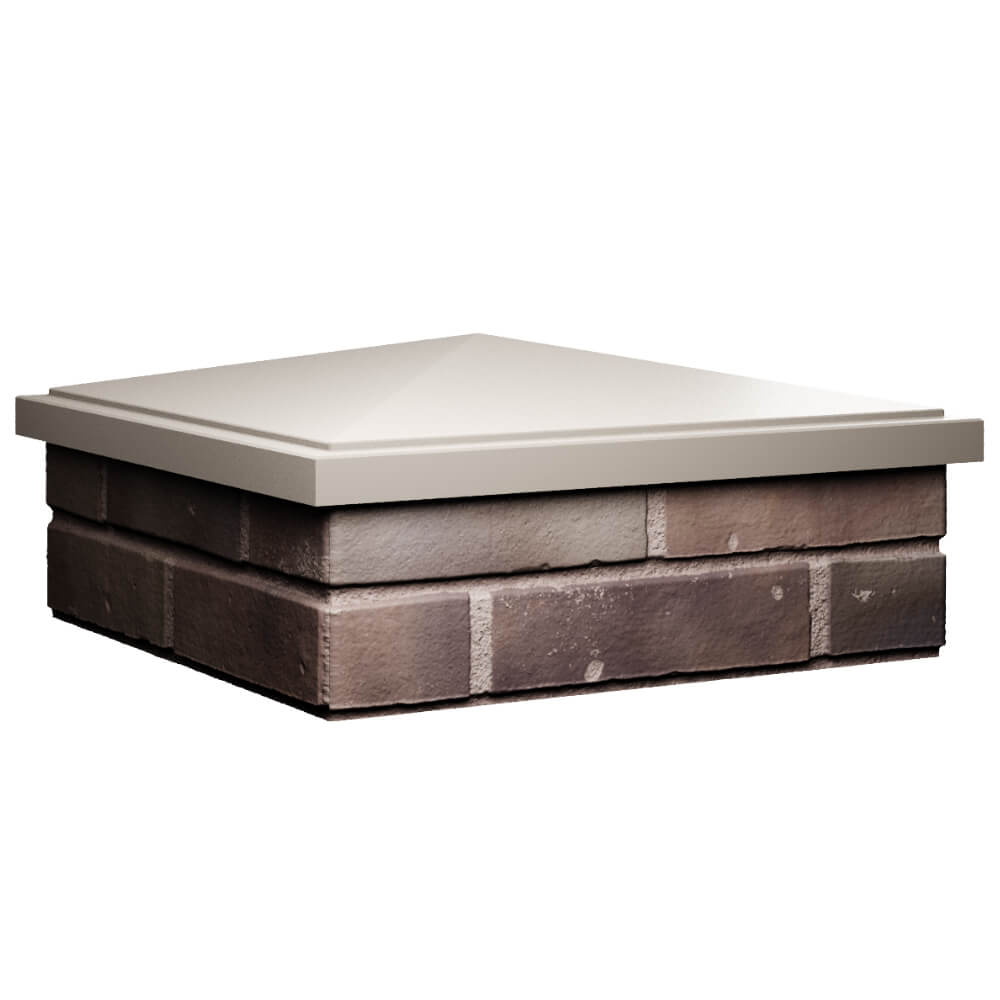 Колпак Zking БонаМоно Бежевый на столб 2х2 кирпича (515х515, 530х530мм) в Киржаче фото