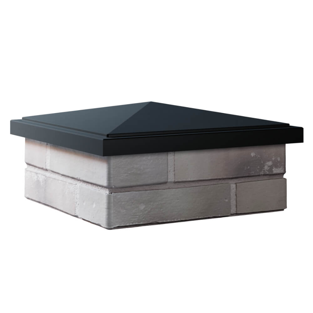 Колпак Zking БонаМоно Черный на столб 1.5х1.5 кирпича (385х385, 400х400мм) в Киржаче фото