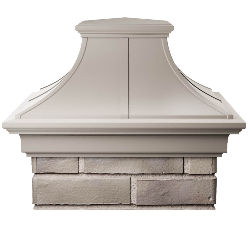 Колпак Zking Монблан Премиум Бежевый на столб 1.5х1.5 кирпича (385х385мм) Киржач фото