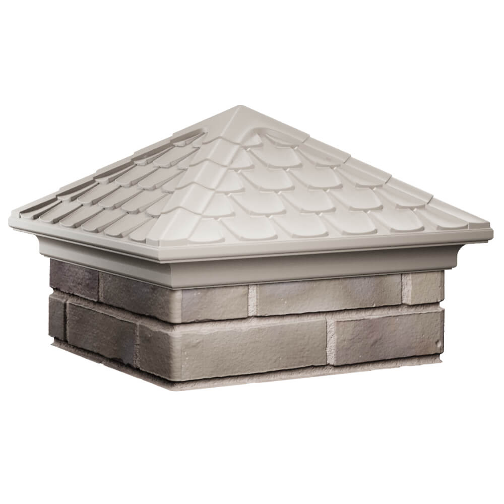 Колпак Zking Эльбрус Бежевый на столб 1.5х1.5 кирпича (385х385мм) в Киржаче фото