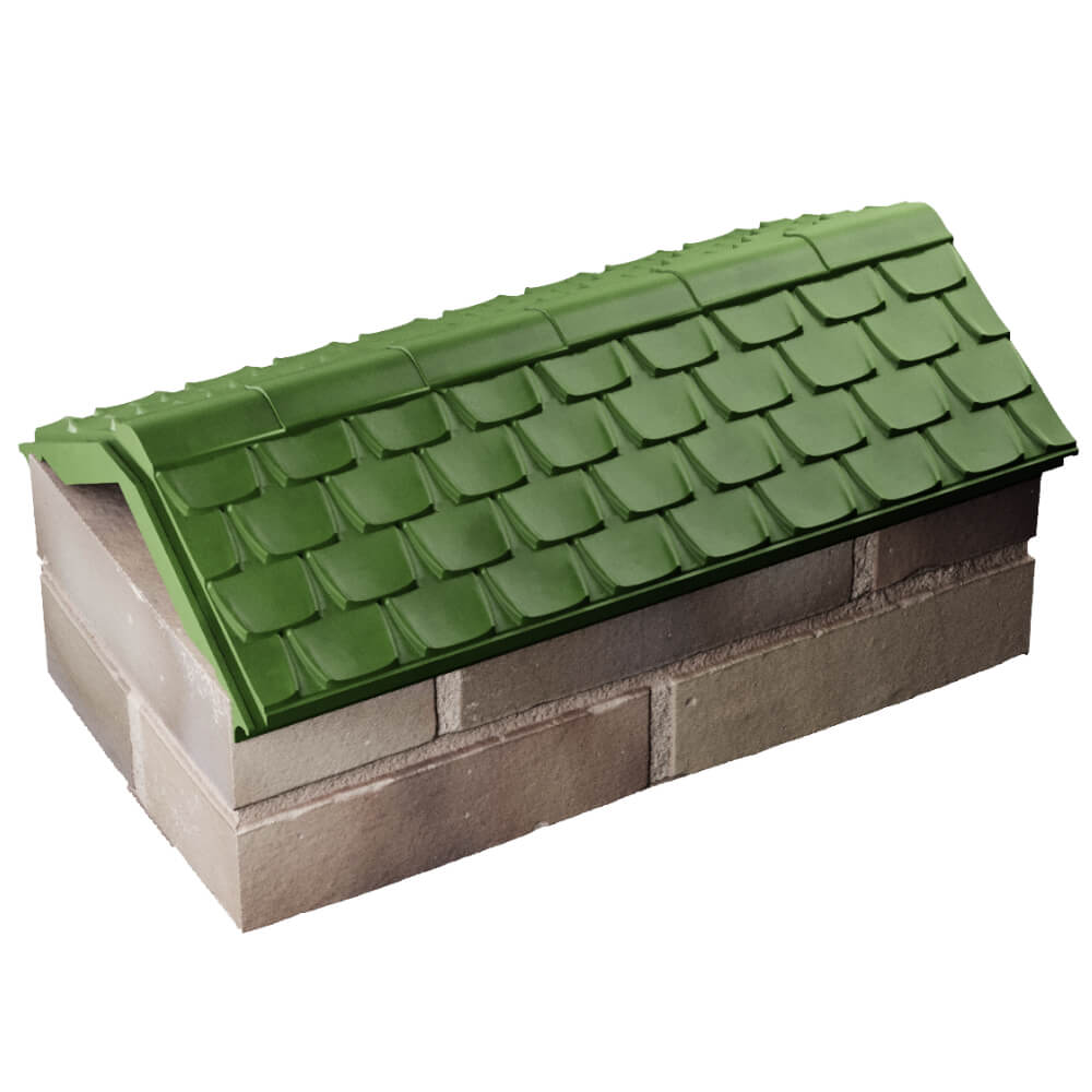 Парапет Zking Эльбрус Зеленый с посадкой на 1 кирпич (255мм) в Киржаче фото