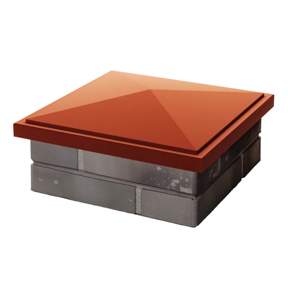 Колпак Zking БонаМоно Красный на столб 1.5х1.5 кирпича (385х385, 400х400мм) в Киржаче фото