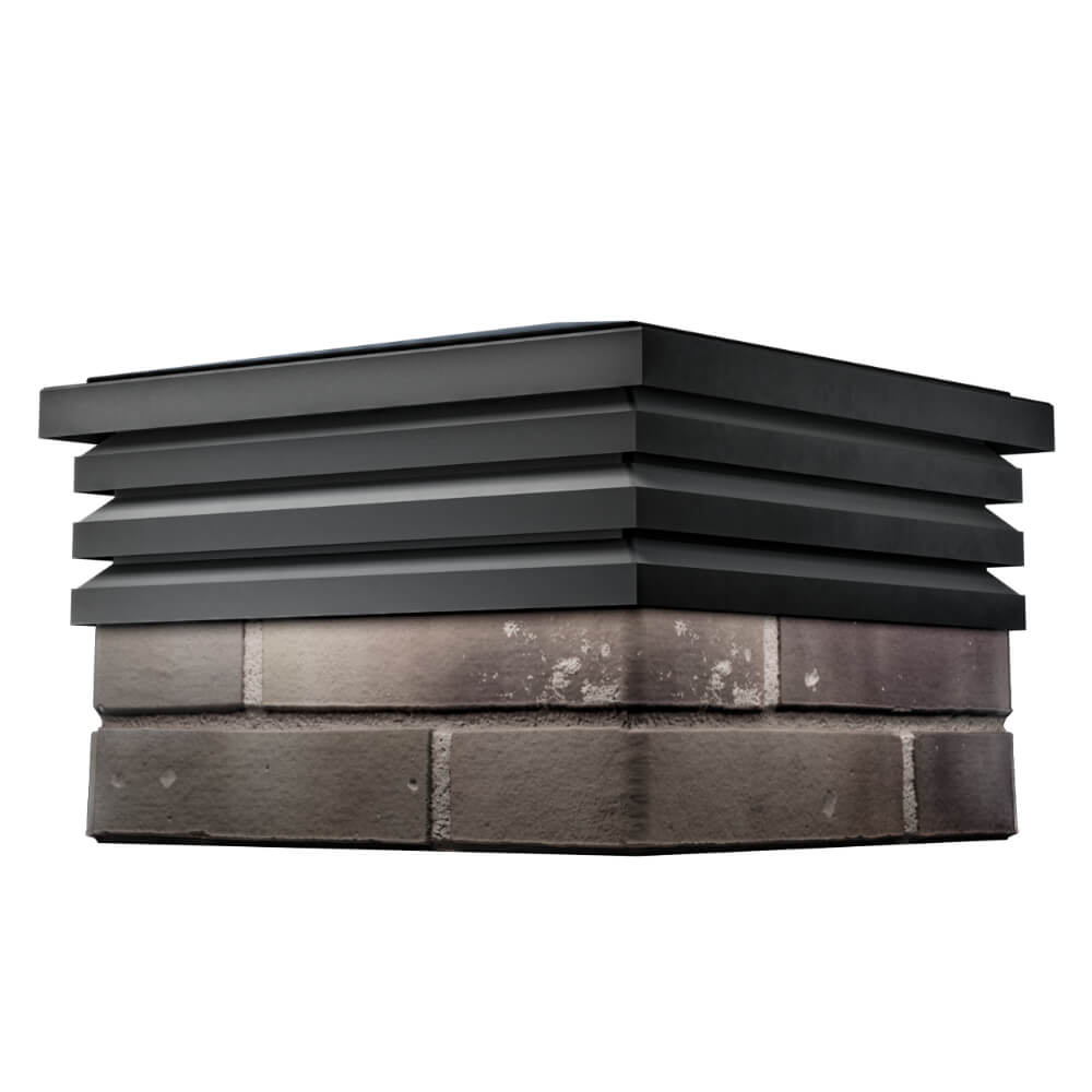 Колпак Zking Бона ХайТек Черный на столб 1.5х1.5 кирпича (385х385мм) в Киржаче фото