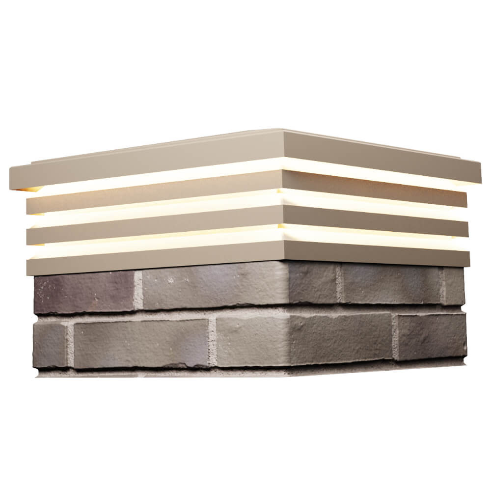 Колпак Zking Бона ХайТек Бежевый на столб 1.5х1.5 кирпича (385х385мм) с подсветкой в Киржаче фото