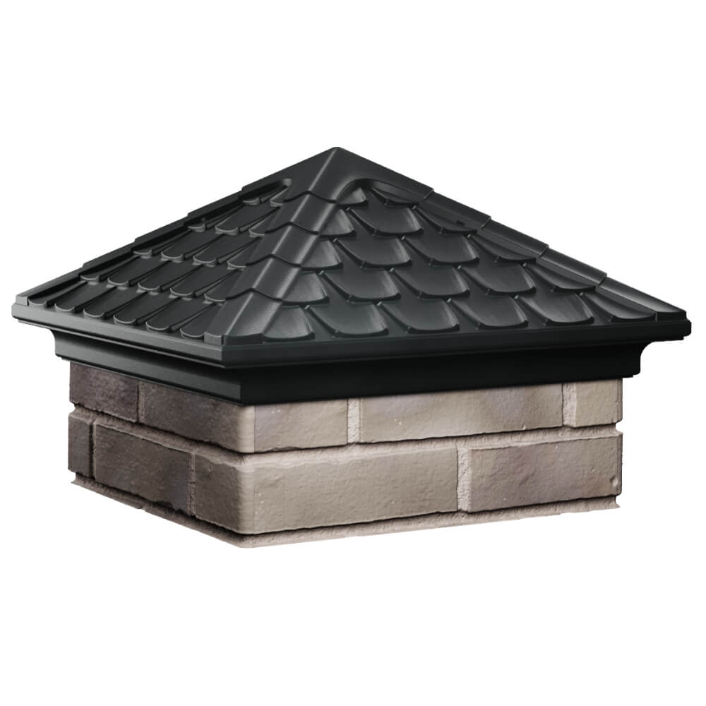 Колпак Zking Эльбрус Черный на столб 1.5х1.5 кирпича (385х385мм) в Киржаче фото