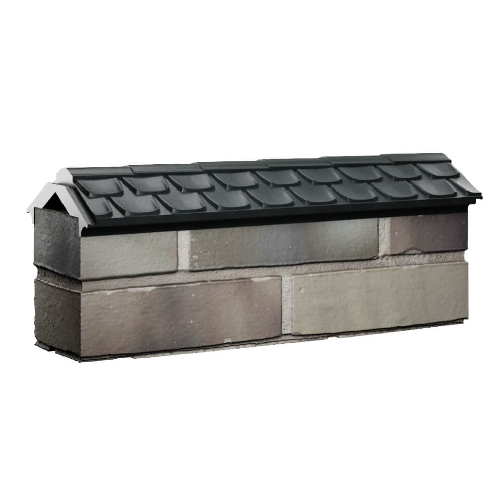 Парапет Zking Эльбрус Черный с посадкой на 0.5 кирпича (130мм) Киржач фото