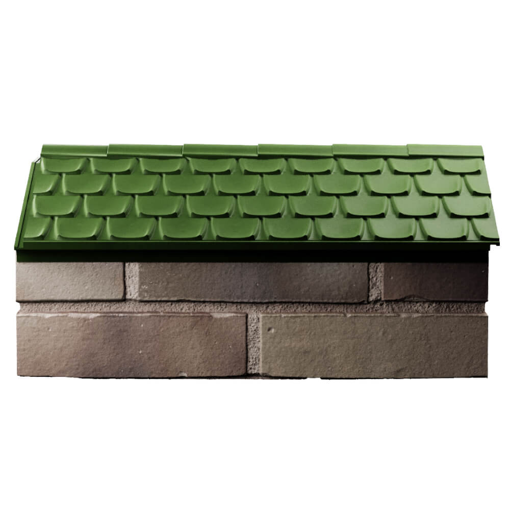 Парапет Zking Эльбрус Зеленый с посадкой на 1 кирпич (255мм) в Киржаче фото
