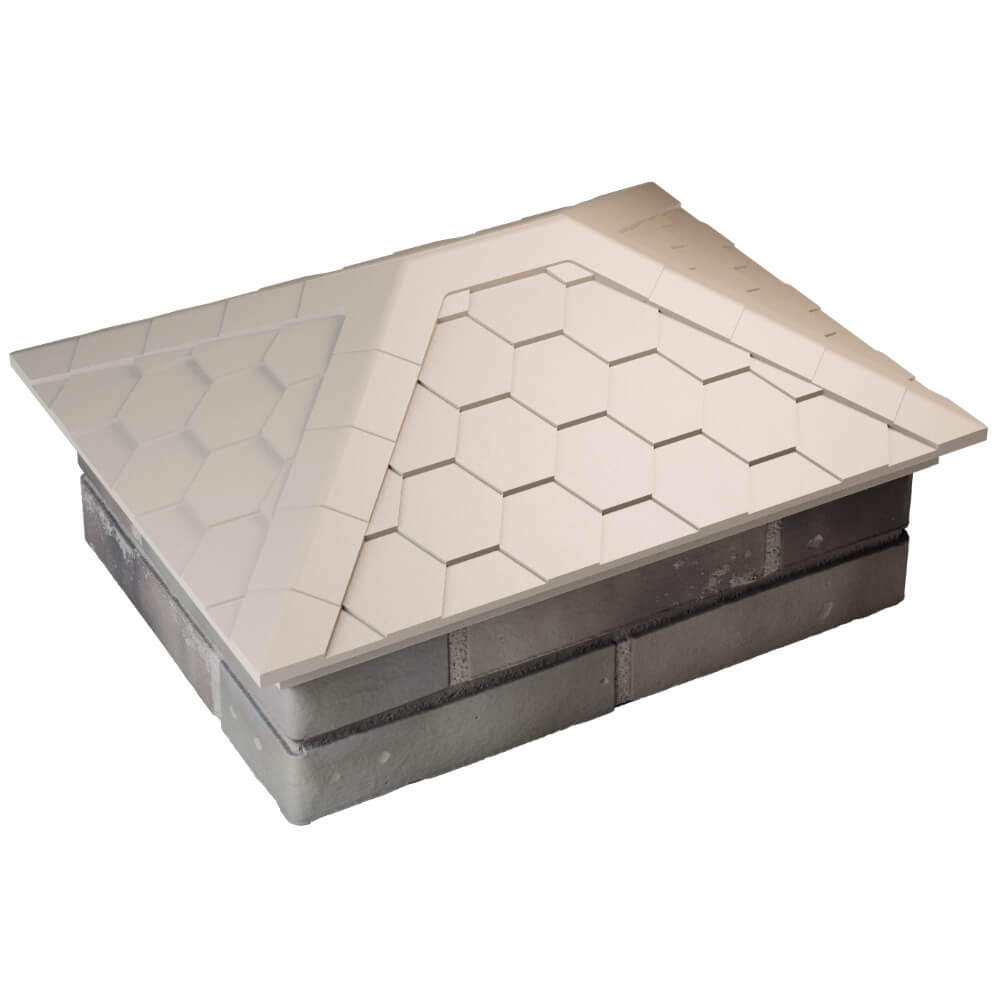 Колпак Zking Эверест Бежевый на столб 2х1.5 кирпича (520х390мм) Киржач фото