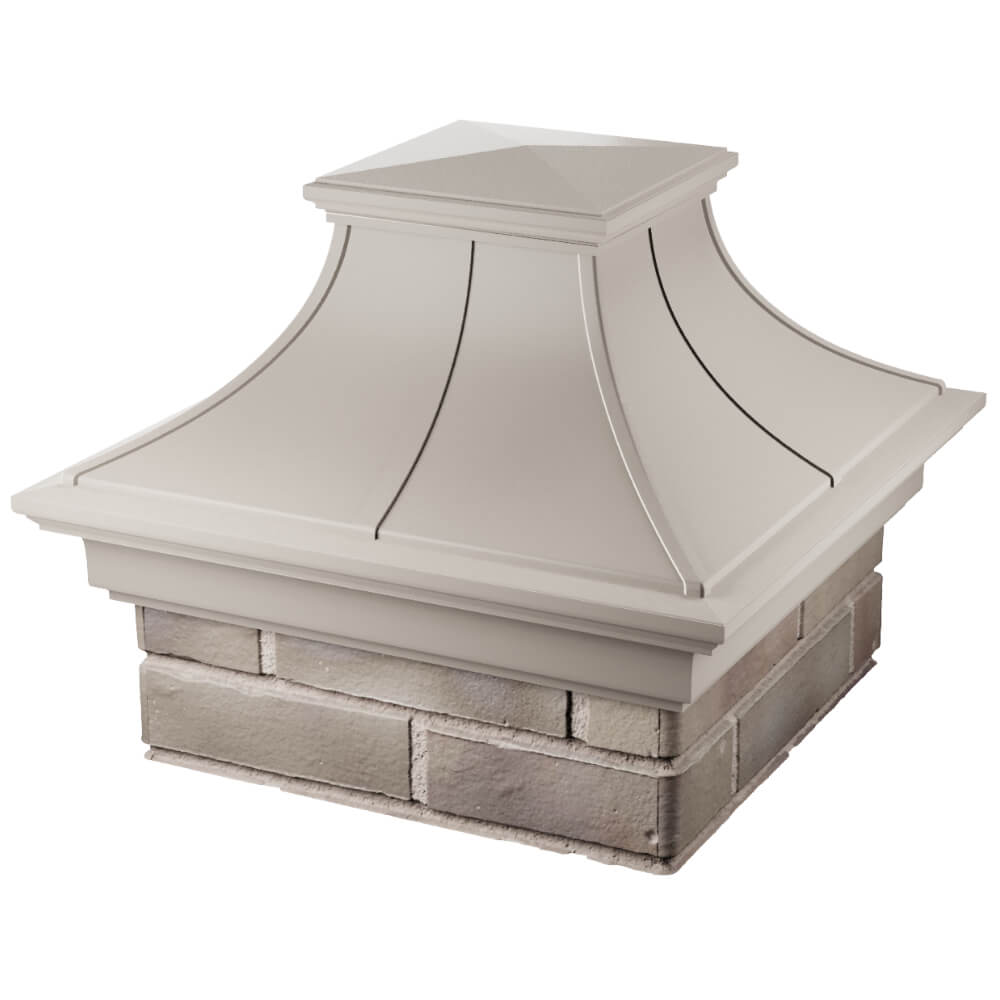 Колпак Zking Монблан Премиум Бежевый на столб 1.5х1.5 кирпича (385х385мм) в Киржаче фото