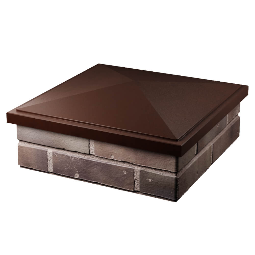 Колпак Zking БонаМоно Коричневый на столб 2х2 кирпича (515х515, 530х530мм) в Киржаче фото