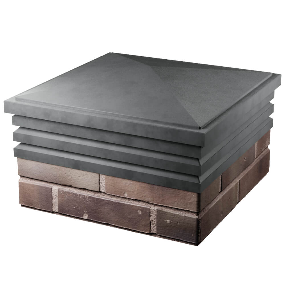 Колпак Zking Бона ХайТек Серый на столб 2х2 кирпича (513х513мм) в Киржаче фото