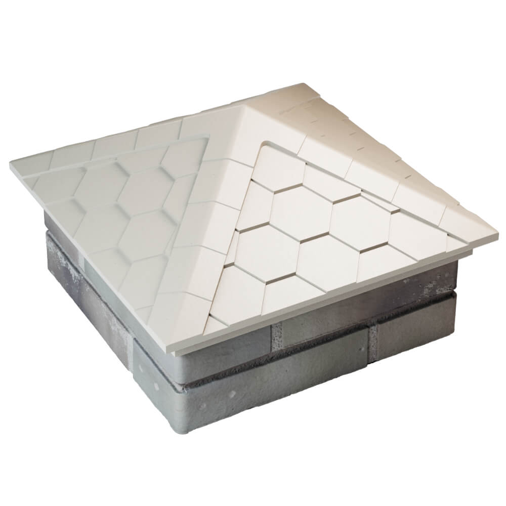 Колпак Zking Эверест Бежевый на столб 1.5х1.5 кирпича (390х390мм) в Киржаче фото