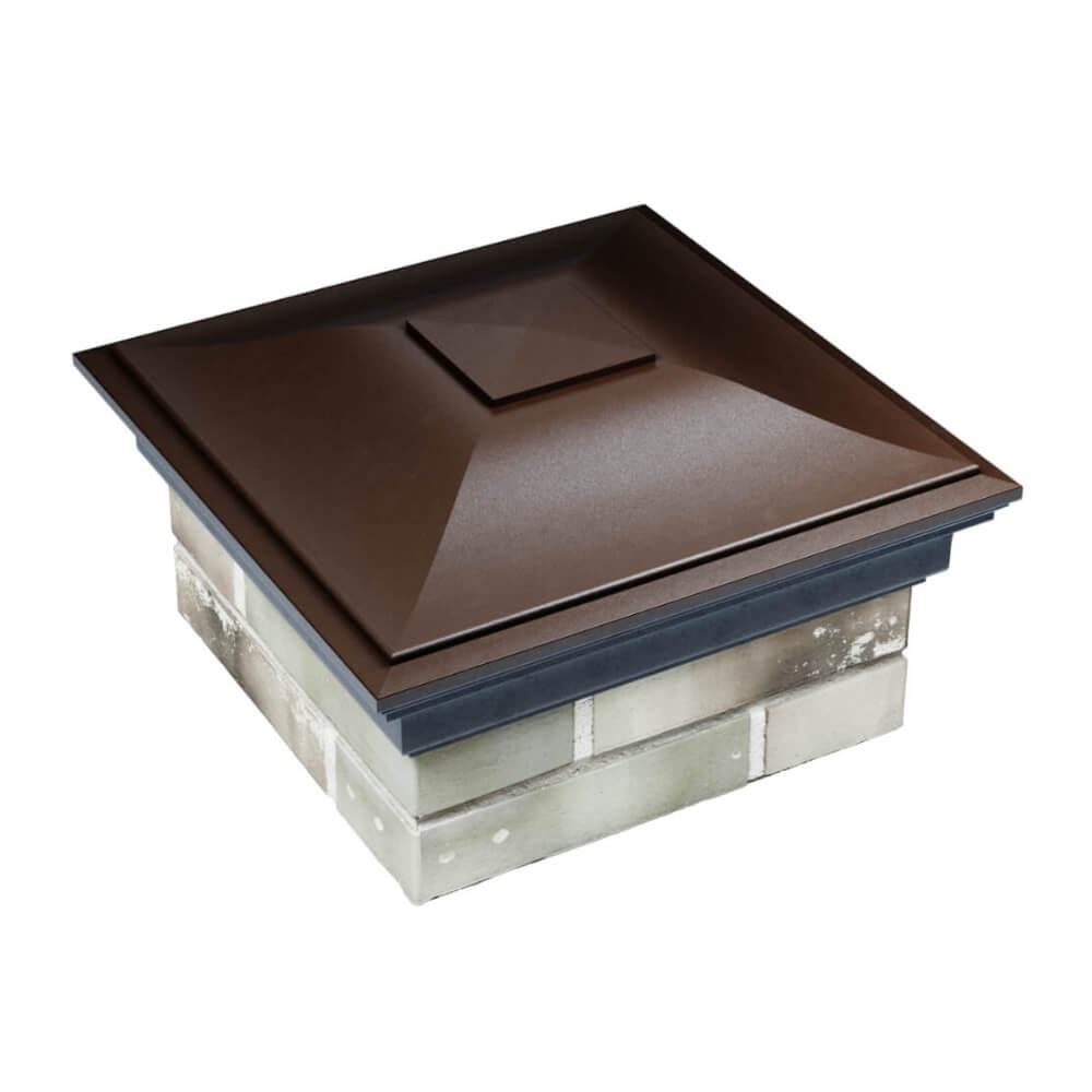 Колпак Zking Монблан Коричневый на столб 1.5х1.5 еврокирпича 0.7НФ (355х355мм) в Киржаче фото