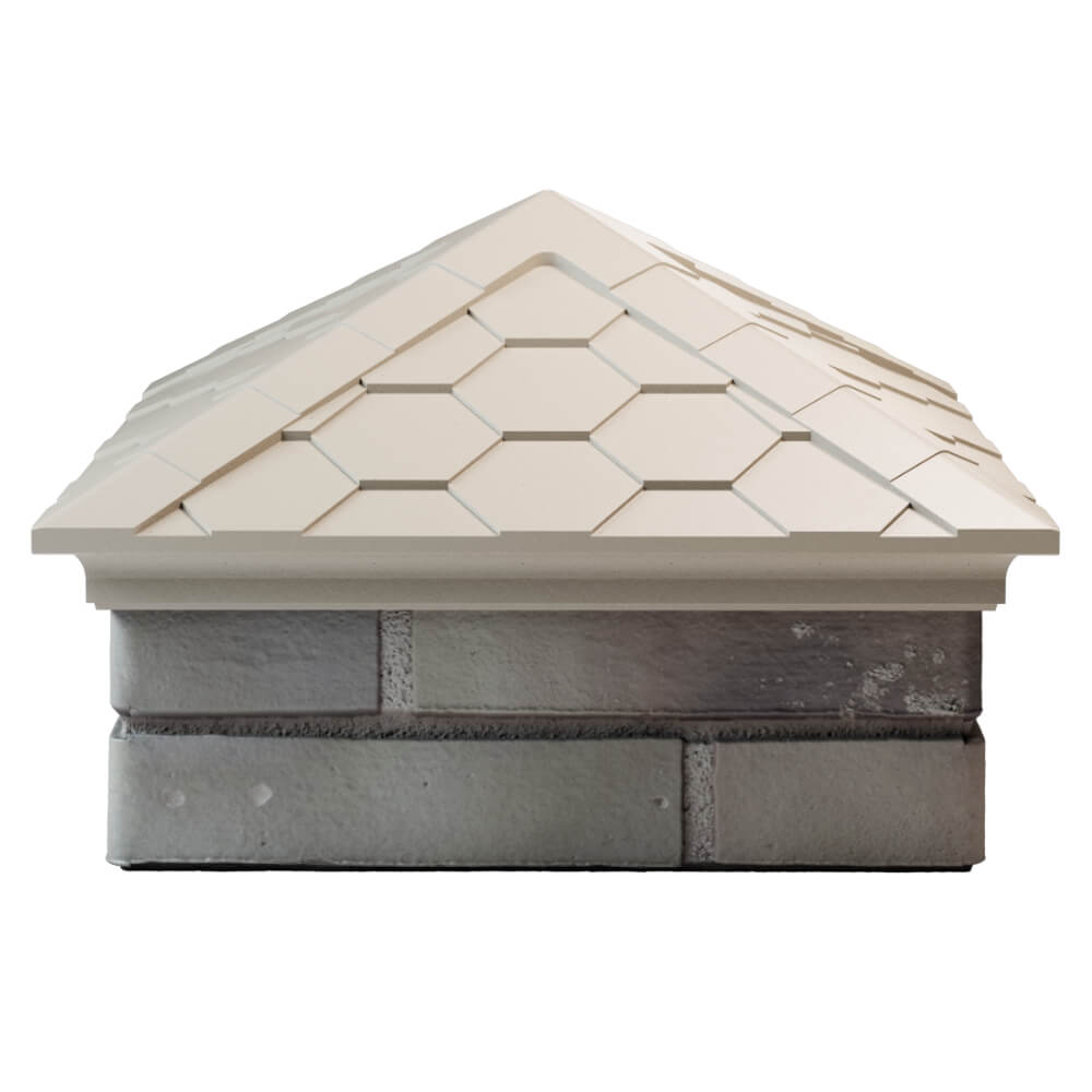 Колпак Zking Эверест Бежевый на столб 1.5х1.5 кирпича (390х390мм) Киржач фото