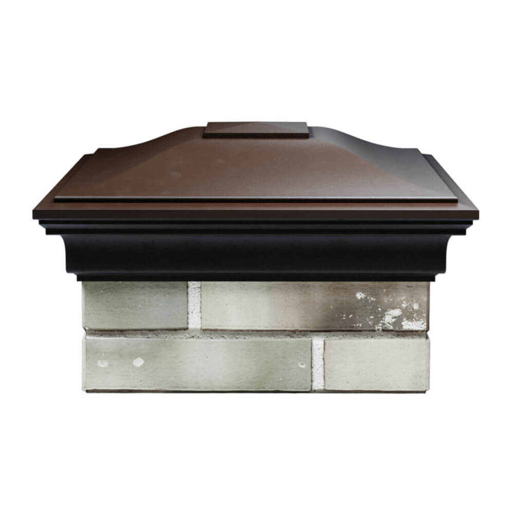 Колпак Zking Монблан Коричневый на столб 1.5х1.5 еврокирпича 0.7НФ (355х355мм) Киржач фото