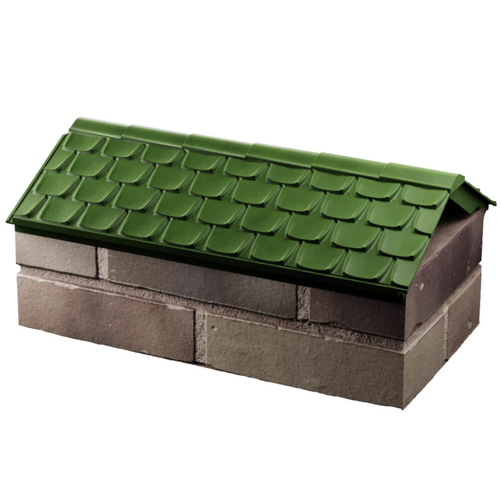 Парапет Zking Эльбрус Зеленый с посадкой на 1 кирпич (255мм) в Киржаче фото