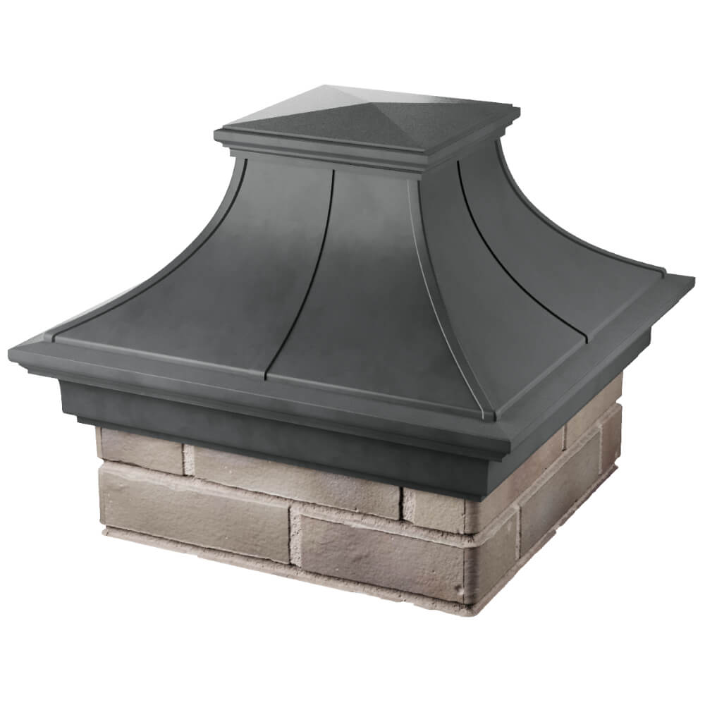 Колпак Zking Монблан Премиум Серый на столб 1.5х1.5 кирпича (385х385мм) в Киржаче фото