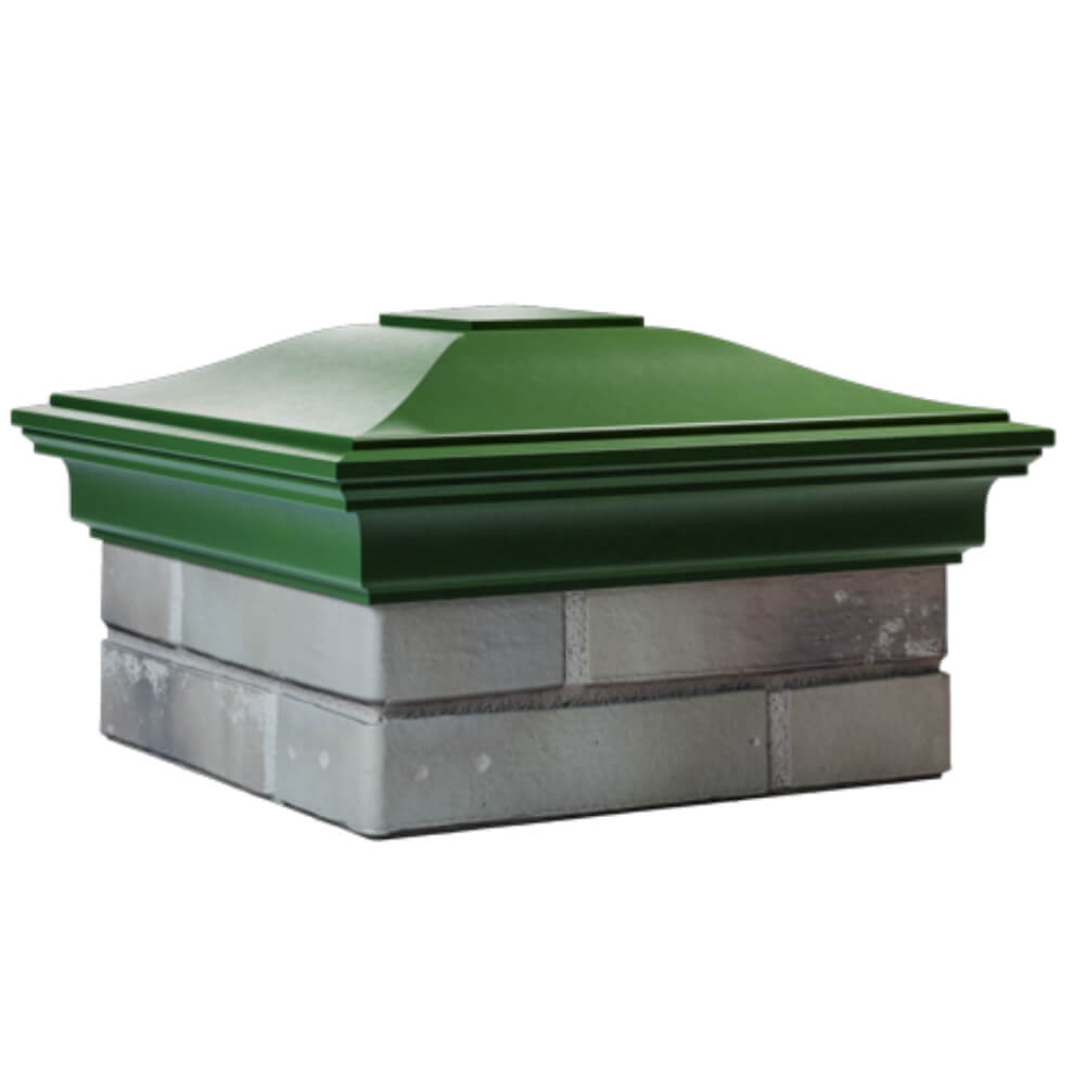 Колпак Zking Монблан Зеленый на столб 1.5х1.5 кирпича (385х385мм) в Киржаче фото