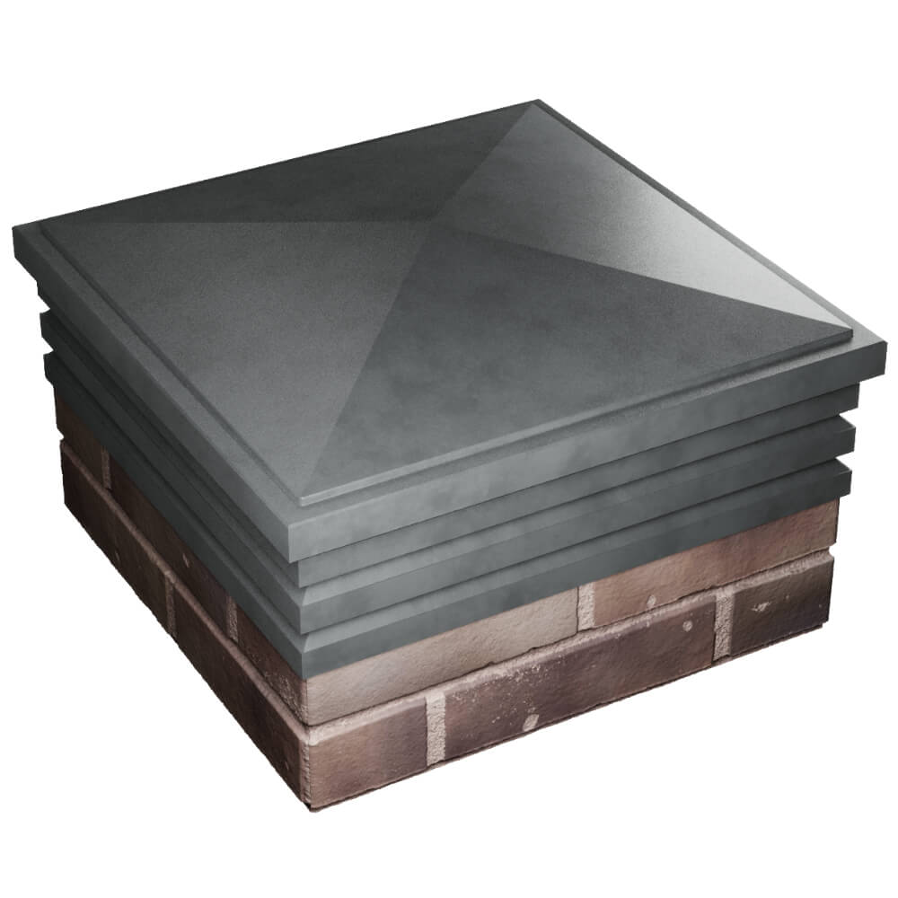 Колпак Zking Бона ХайТек Серый на столб 2х2 кирпича (513х513мм) в Киржаче фото