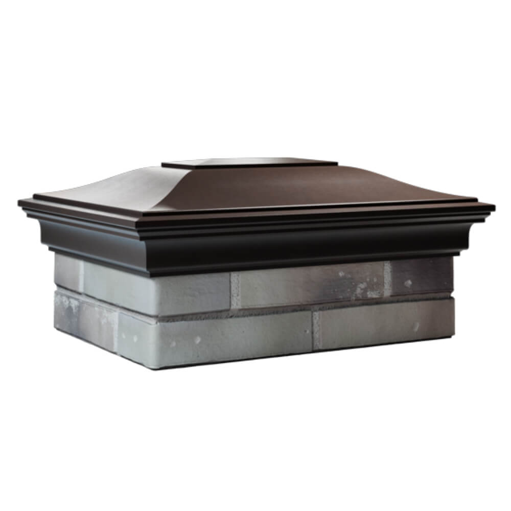 Колпак Zking Монблан Коричневый на столб 2х1.5 кирпича (515х385мм) в Киржаче фото