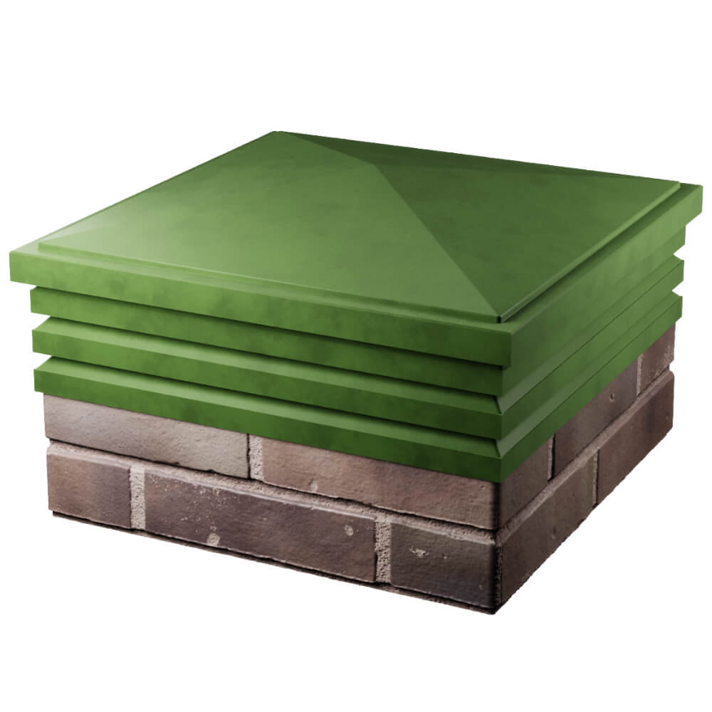 Колпак Zking Бона ХайТек Зеленый на столб 2х2 кирпича (513х513мм) в Киржаче фото