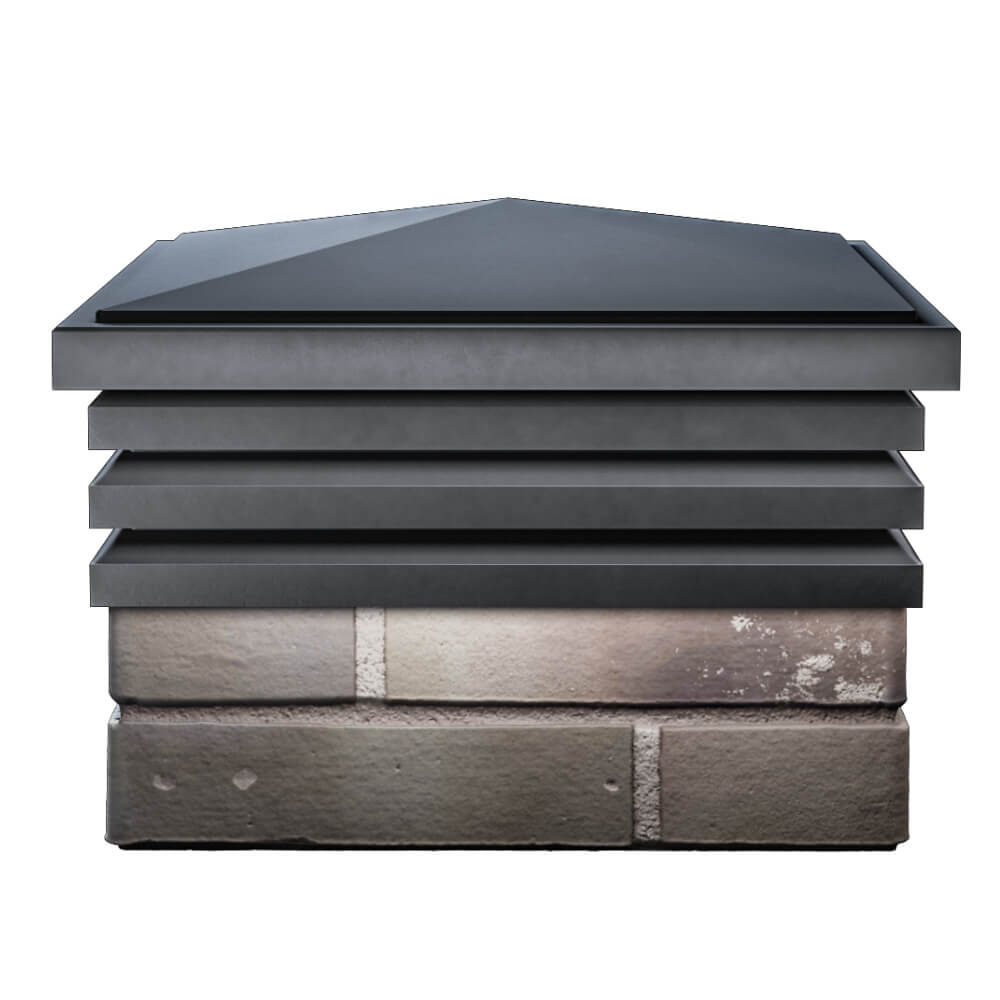 Колпак Zking Бона ХайТек Серый на столб 1.5х1.5 кирпича (385х385мм) Киржач фото