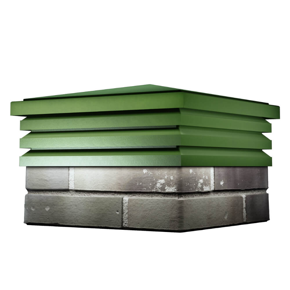 Колпак Zking Бона ХайТек Зеленый на столб 1.5х1.5 кирпича (385х385мм) в Киржаче фото