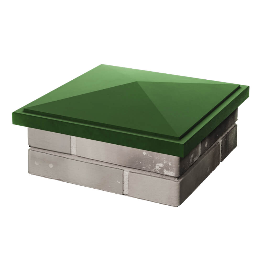 Колпак Zking БонаМоно Зеленый на столб 1.5х1.5 кирпича (385х385, 400х400мм) в Киржаче фото