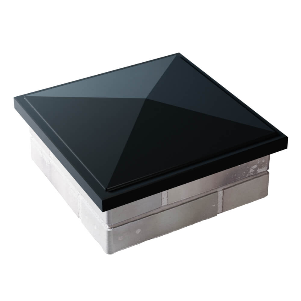 Колпак Zking БонаМоно Черный на столб 1.5х1.5 кирпича (385х385, 400х400мм) в Киржаче фото