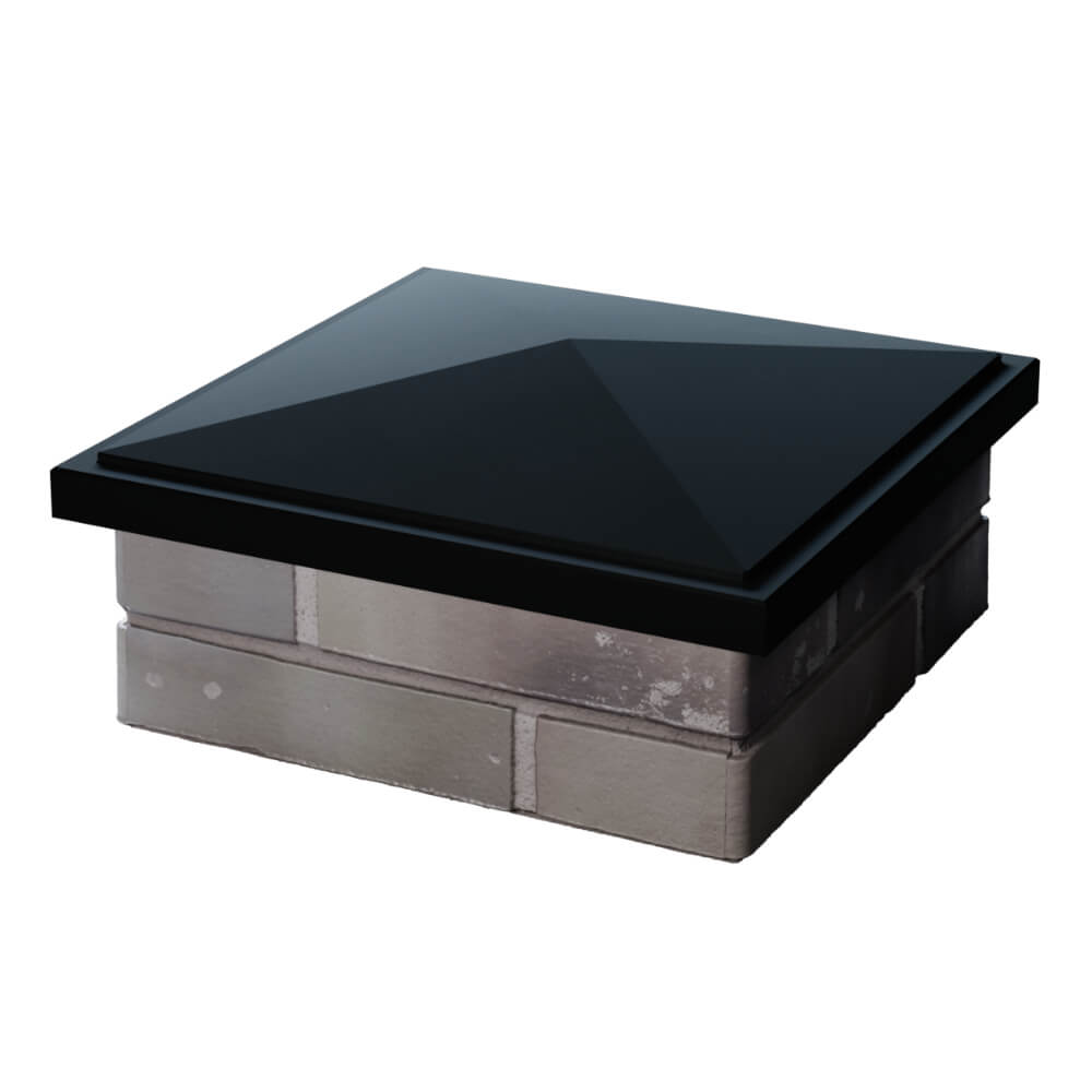 Колпак Zking БонаМоно Черный на столб 1.5х1.5 кирпича (385х385, 400х400мм) в Киржаче фото