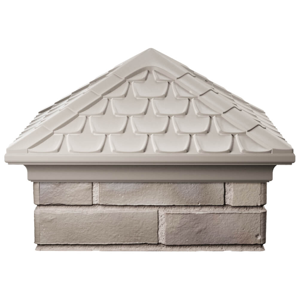 Колпак Zking Эльбрус Бежевый на столб 1.5х1.5 кирпича (385х385мм) Киржач фото