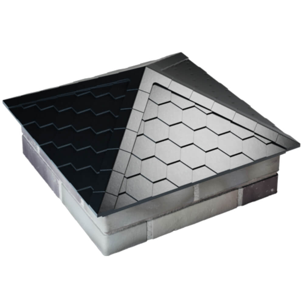 Колпак Zking Эверест Черный на столб 2х2 кирпича (535х535мм) Киржач фото